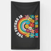 De toekomst is inclusief Pride Month LGBTQ Spandoek (Verticaal)