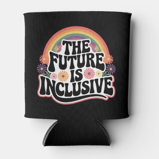 De toekomst is inclusief Rainbow LGBTQ-vlag Blikjeskoeler (Voorkant)