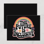 De toekomst is inclusief Rainbow LGBTQ-vlag Briefkaart (Voorkant / Achterkant)
