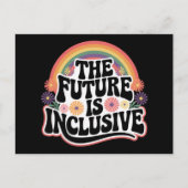 De toekomst is inclusief Rainbow LGBTQ-vlag Briefkaart (Voorkant)