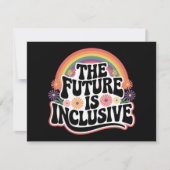 De toekomst is inclusief Rainbow LGBTQ-vlag Kaart (Voorkant)