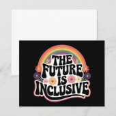 De toekomst is inclusief Rainbow LGBTQ-vlag Kaart (Voorkant / Achterkant)