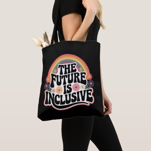 De toekomst is inclusief Rainbow LGBTQ-vlag Tote Bag (Dichtbij)