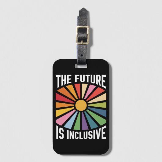 De toekomst is inclusief Rainbow Pride Trans-recht Bagagelabel (Voorkant (verticaal))