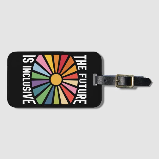 De toekomst is inclusief Rainbow Pride Trans-recht Bagagelabel (Voorkant (horizontaal))
