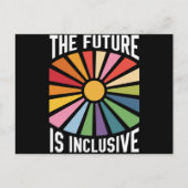 De toekomst is inclusief Rainbow Pride Trans-recht Briefkaart (Voorkant)