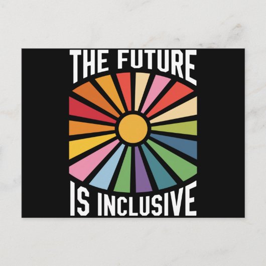 De toekomst is inclusief Rainbow Pride Trans-recht Briefkaart (Voorkant)