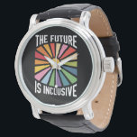De toekomst is inclusief Rainbow Pride Trans-recht Horloge<br><div class="desc">De toekomst is inclusief Rainbow Pride Trans Rights LGBTQ Gift Progress Pride Sociale rechtvaardigheid Gay Pride</div>