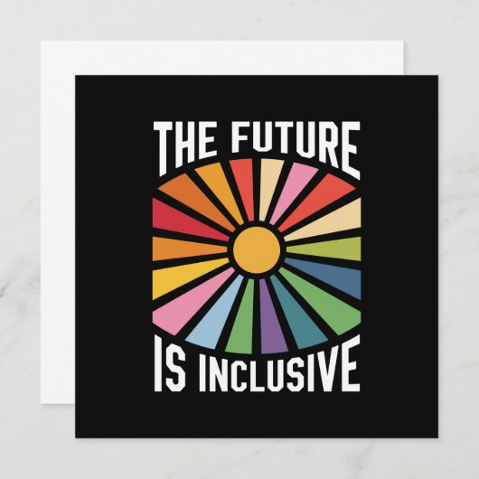 De toekomst is inclusief Rainbow Pride Trans-recht Kaart (Voorkant / Achterkant)