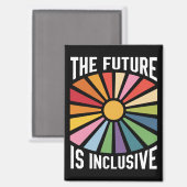 De toekomst is inclusief Rainbow Pride Trans-recht Magneet (Voorkant / Achterkant)