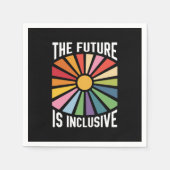 De toekomst is inclusief Rainbow Pride Trans-recht Servet (Voorkant)