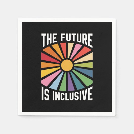 De toekomst is inclusief Rainbow Pride Trans-recht Servet (Voorkant)