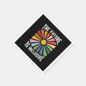 De toekomst is inclusief Rainbow Pride Trans-recht Servet (Hoek)