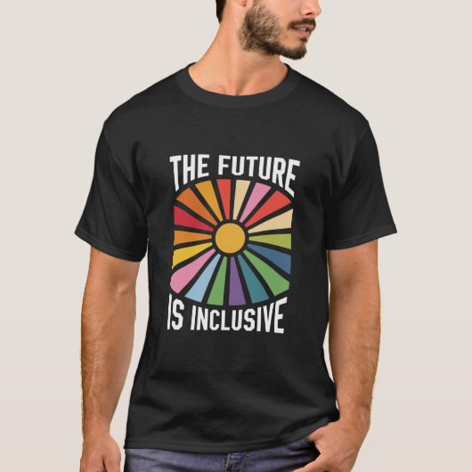 De toekomst is inclusief Rainbow Pride Trans-recht T-shirt (Voorkant)
