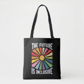 De toekomst is inclusief Rainbow Pride Trans-recht Tote Bag (Voorkant)