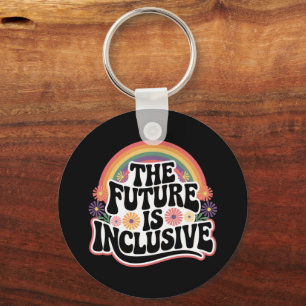 De Toekomst is Inclusief Regenboog LGBTQ Vlag Homo Sleutelhanger