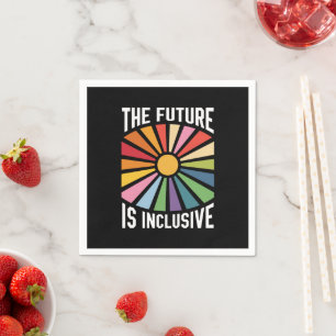 De Toekomst is Inclusief Regenboog Pride Trans Rec Servet