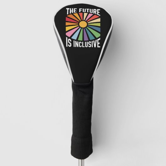 De Toekomst is Inclusief Regenboog Pride Transrech Golfheadcover (Voorkant)