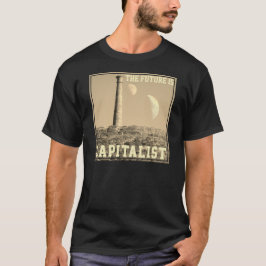 De Toekomst is kapitalist met twee manen en een to T-shirt