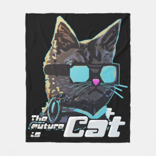 De toekomst is kat fleece deken