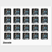 De toekomst is kat vierkante sticker (Vel)