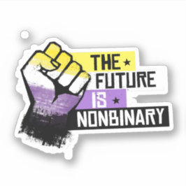 De toekomst is non-binair Sticker