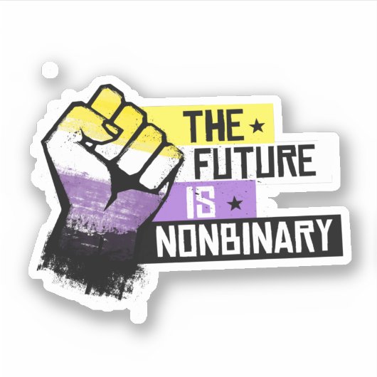 De toekomst is non-binair Sticker (Voorkant)