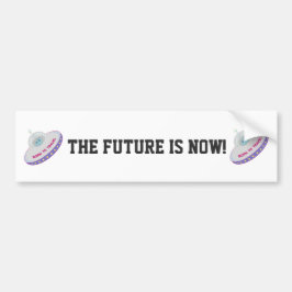 De Toekomst is Nu Vliegende Schotel Bumpersticker
