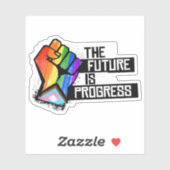 De toekomst is Progress Pride Sticker (Vel)
