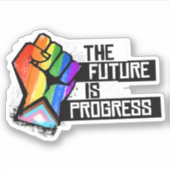 De toekomst is Progress Pride Sticker (Voorkant)