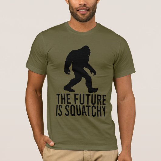 De toekomst is squatchy - grappig Bigfoot T-shirt (Voorkant)