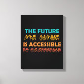 De toekomst is toegankelijk voor ASL-gebarentaal Canvas Afdruk (Voorkant)