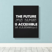 De toekomst is toegankelijk voor ASL-gebarentaal Canvas Afdruk (Insitu (Houten vloer))