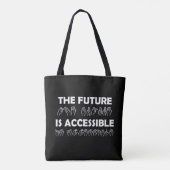 De toekomst is toegankelijk voor ASL-gebarentaal Tote Bag (Achterkant)