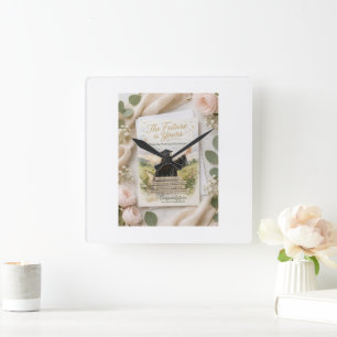 De Toekomst is van Jou – Elegante Meisjes Afstudee Vierkante Klok