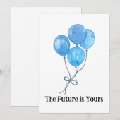 De toekomst is van jou - Waterverf Afstuderen Kaar Feestdagenkaart (Voorkant / Achterkant)
