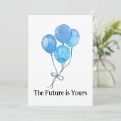 De toekomst is van jou - Waterverf Afstuderen Kaar Feestdagenkaart (Staand voorkant)