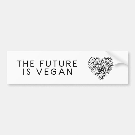 De toekomst is Vegan Bumpersticker (Voorkant)