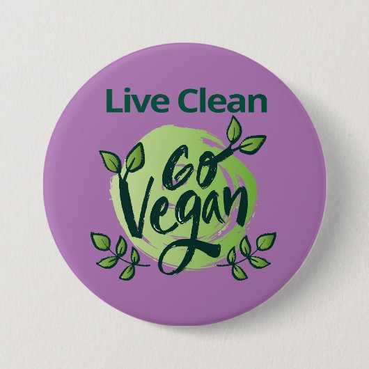 De toekomst is vegan design ronde button 7,6 cm (Voorkant)