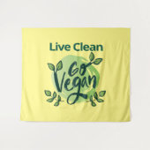 De toekomst is vegan design wandkleed (Voorkant (horizontaal))