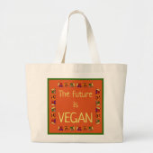 De toekomst is VEGAN Grote Tote Bag (Voorkant)