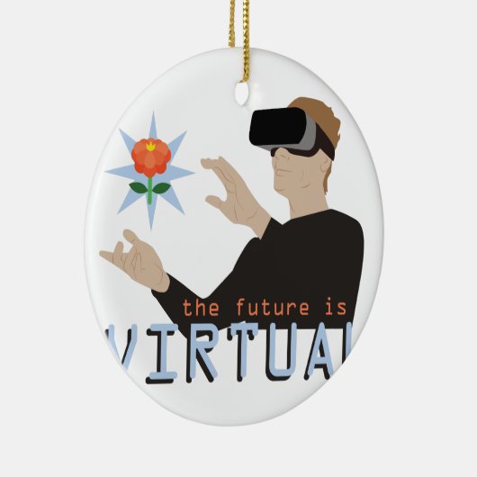 De toekomst is virtueel keramisch ornament (Rechts)