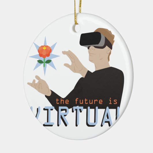 De toekomst is virtueel keramisch ornament (Links)