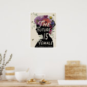 "De toekomst is Vrouw" 18x24 poster (Keuken)