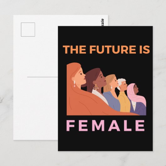 De toekomst is Vrouw Briefkaart (Voorkant / Achterkant)