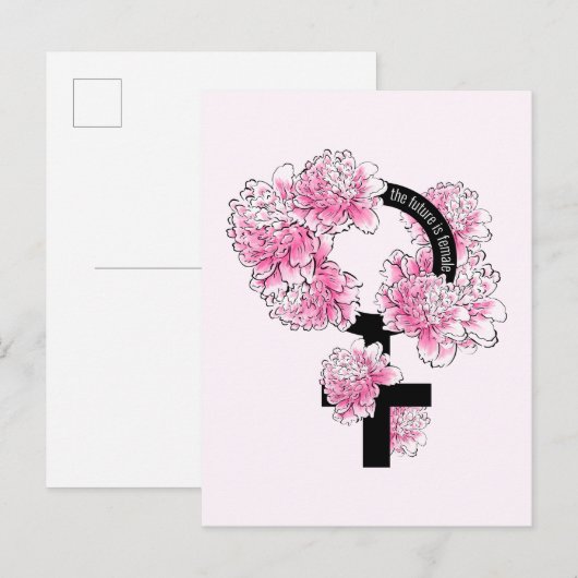 De toekomst is Vrouw Briefkaart (Voorkant / Achterkant)