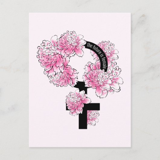 De toekomst is Vrouw Briefkaart (Voorkant)