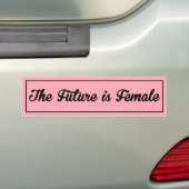 De toekomst is vrouw bumpersticker (Op auto)