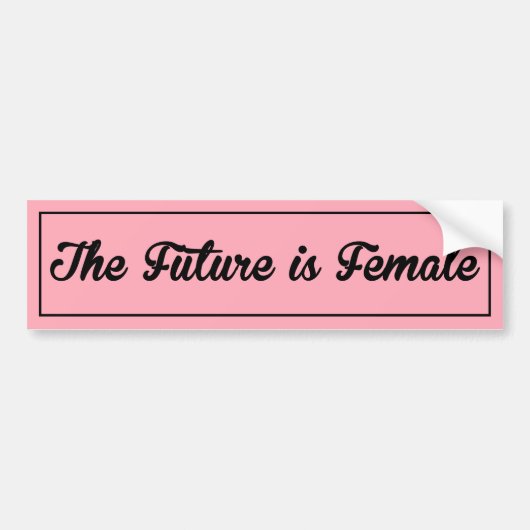 De toekomst is vrouw bumpersticker (Voorkant)