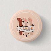 De toekomst is vrouw feminist ronde button 3,2 cm (Voorkant)